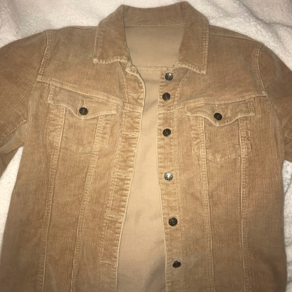 BEIGE-BROWN CORDUROY JACKET
